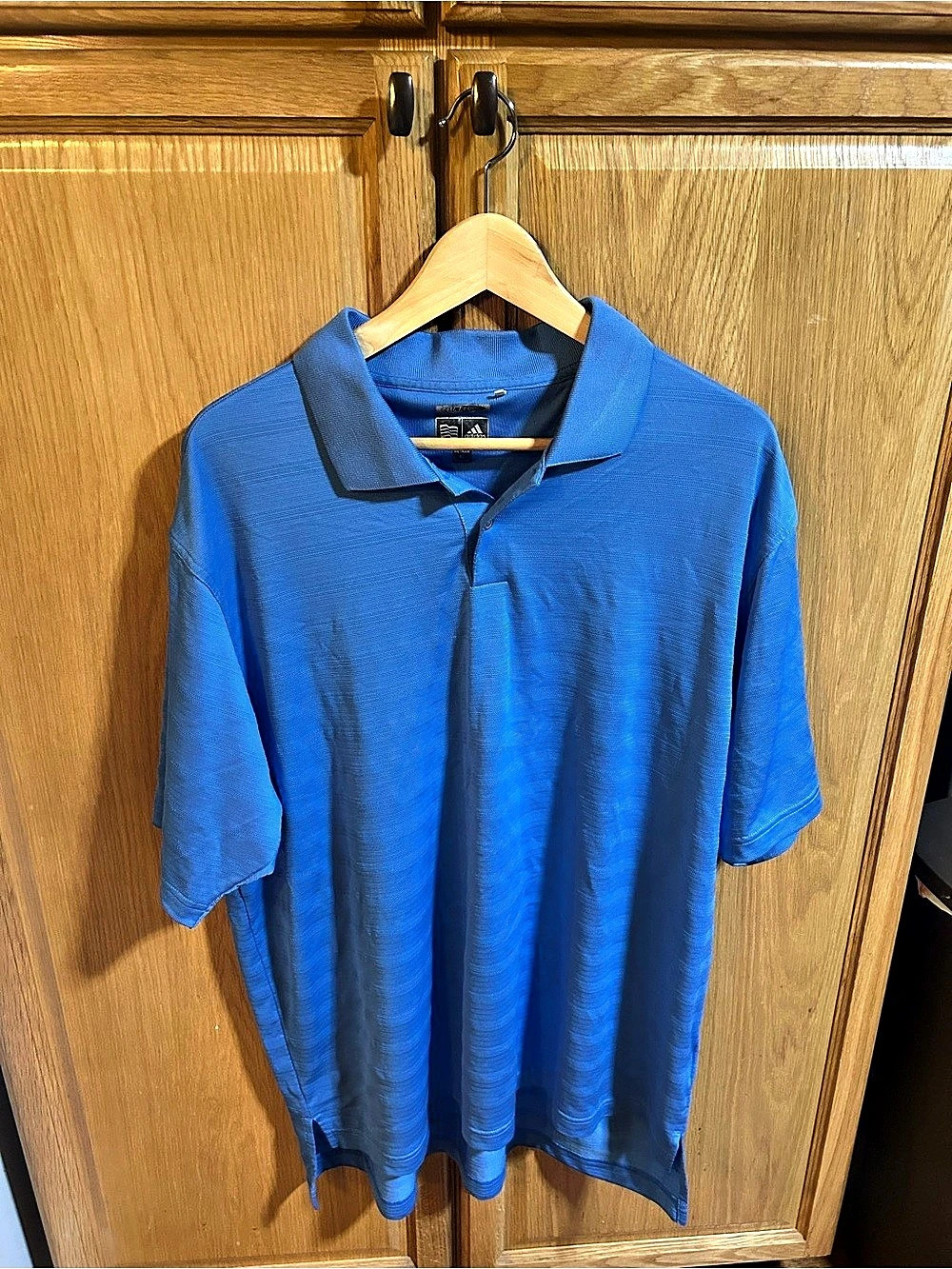 adidas Men's Blue Geometric Polo Size XL
